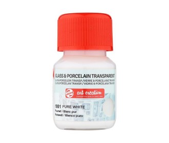Talens χρώμα glass/porcelain transparent 1001 pure white 30ml