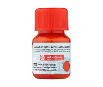 Talens χρώμα glass/porcelain transparent 2502 warm orange 30ml Talens χρώμα glass/porcelain transparent 2502 warm orange 30ml