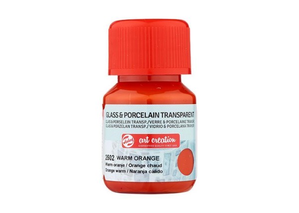 Talens χρώμα glass/porcelain transparent 2502 warm orange 30ml Talens χρώμα glass/porcelain transparent 2502 warm orange 30ml