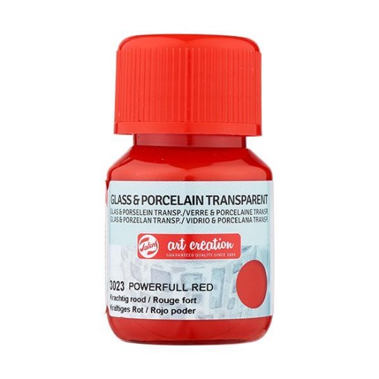 Talens χρώμα glass/porcelain transparent 3023 powerful red 30ml Talens χρώμα glass/porcelain transparent 3023 powerful red 30ml