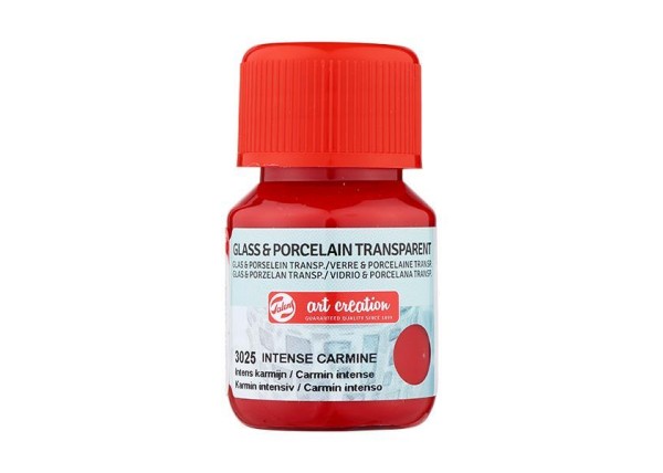 Talens χρώμα glass/porcelain transparent 3025 interference carmine 30ml Talens χρώμα glass/porcelain transparent 3025 interference carmine 30ml