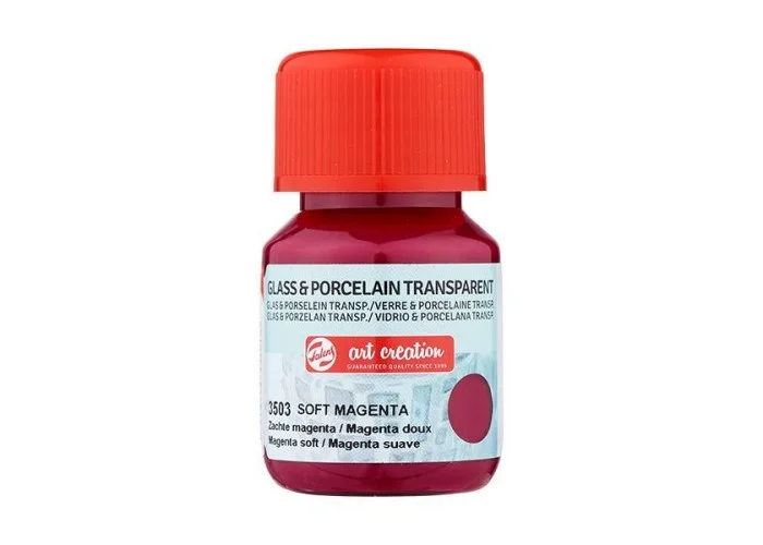 Talens χρώμα glass/porcelain transparent 3503 soft magenta 30ml
