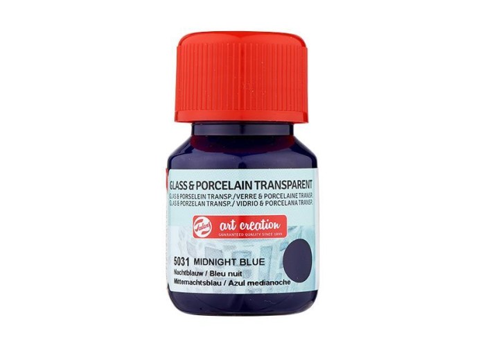 Talens χρώμα glass/porcelain transparent 5031 midnight blue 30ml Talens χρώμα glass/porcelain transparent 5031 midnight blue 30ml