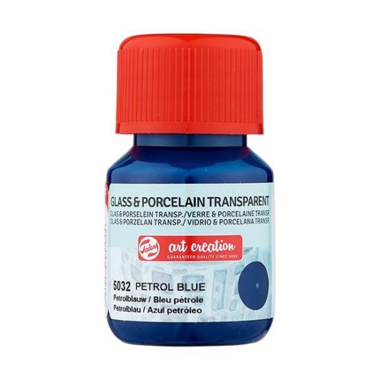Talens χρώμα glass/porcelain transparent 5032 petrol blue 30ml Talens χρώμα glass/porcelain transparent 5032 petrol blue 30ml