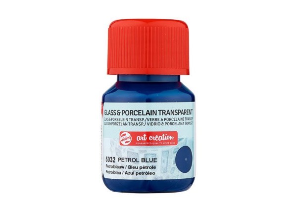 Talens χρώμα glass/porcelain transparent 5032 petrol blue 30ml Talens χρώμα glass/porcelain transparent 5032 petrol blue 30ml