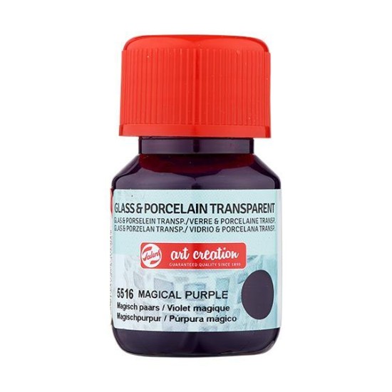 Talens χρώμα glass/porcelain transparent 5516 magical purple 30ml Talens χρώμα glass/porcelain transparent 5516 magical purple 30ml