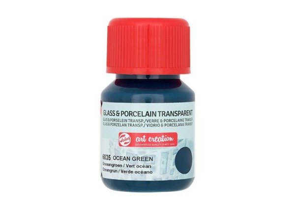 Talens χρώμα glass/porcelain transparent 6035 ocean green 30ml Talens χρώμα glass/porcelain transparent 6035 ocean green 30ml