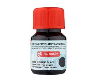 Talens χρώμα glass/porcelain transparent 7001 elegant black 30ml