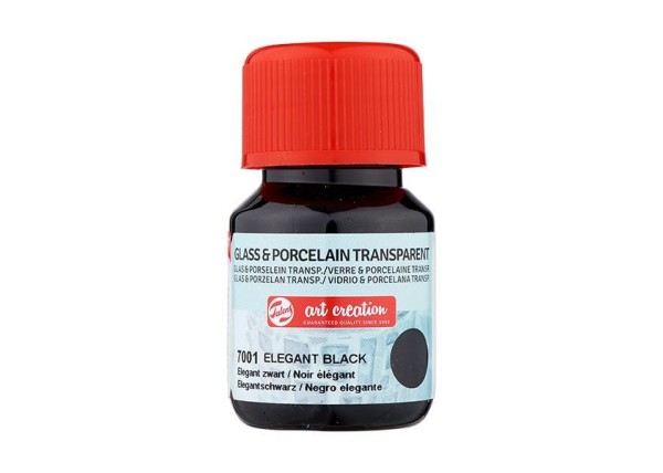 Talens χρώμα glass/porcelain transparent 7001 elegant black 30ml Talens χρώμα glass/porcelain transparent 7001 elegant black 30ml