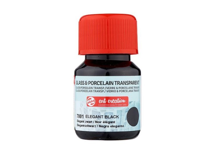 Talens χρώμα glass/porcelain transparent 7001 elegant black 30ml Talens χρώμα glass/porcelain transparent 7001 elegant black 30ml
