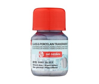 Talens χρώμα glass/porcelain transparent 8015 shiny silver 30ml Talens χρώμα glass/porcelain transparent 8015 shiny silver 30ml