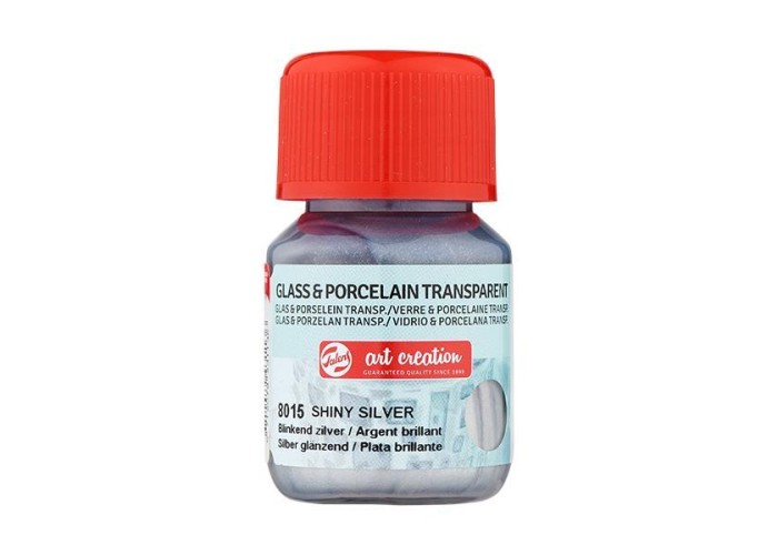 Talens χρώμα glass/porcelain transparent 8015 shiny silver 30ml Talens χρώμα glass/porcelain transparent 8015 shiny silver 30ml
