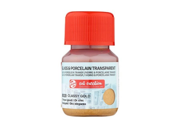 Talens χρώμα glass/porcelain transparent 8020 classy gold 30ml Talens χρώμα glass/porcelain transparent 8020 classy gold 30ml