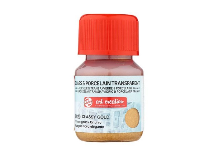 Talens χρώμα glass/porcelain transparent 8020 classy gold 30ml