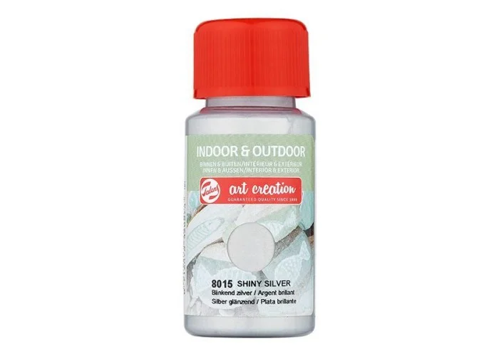 Talens χρώμα indoor/outdoor 8015 shiny silver 50ml