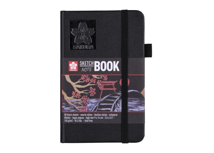 Sakura Sketch/note book μαύρο 80φυλ. 9x14εκ. με μαύρο χαρτί Sakura Sketch/note book μαύρο 80φυλ. 9x14εκ. με μαύρο χαρτί