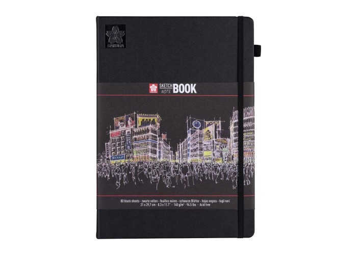 Sakura Sketch/note book μαύρο 80φυλ. 21x29.7εκ. με μαύρο χαρτί Sakura Sketch/note book μαύρο 80φυλ. 21x29.7εκ. με μαύρο χαρτί