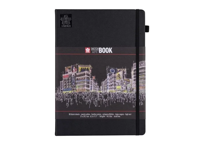 Sakura Sketch/note book μαύρο 80φυλ. 21x29.7εκ. με μαύρο χαρτί