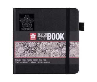 Sakura Sketch/note book μαύρο 80φυλ. 12x12εκ. με σαμουά χαρτί Sakura Sketch/note book μαύρο 80φυλ. 12x12εκ. με σαμουά χαρτί