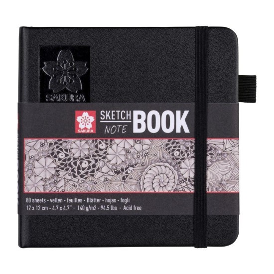 Sakura Sketch/note book μαύρο 80φυλ. 12x12εκ. με σαμουά χαρτί Sakura Sketch/note book μαύρο 80φυλ. 12x12εκ. με σαμουά χαρτί