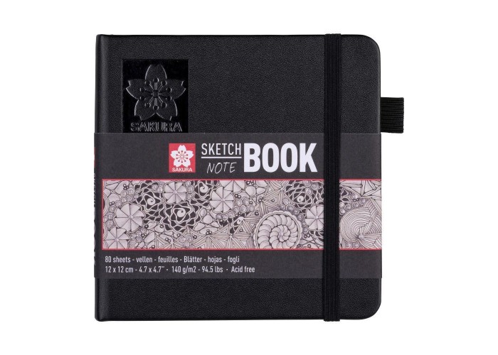 Sakura Sketch/note book μαύρο 80φυλ. 12x12εκ. με σαμουά χαρτί Sakura Sketch/note book μαύρο 80φυλ. 12x12εκ. με σαμουά χαρτί