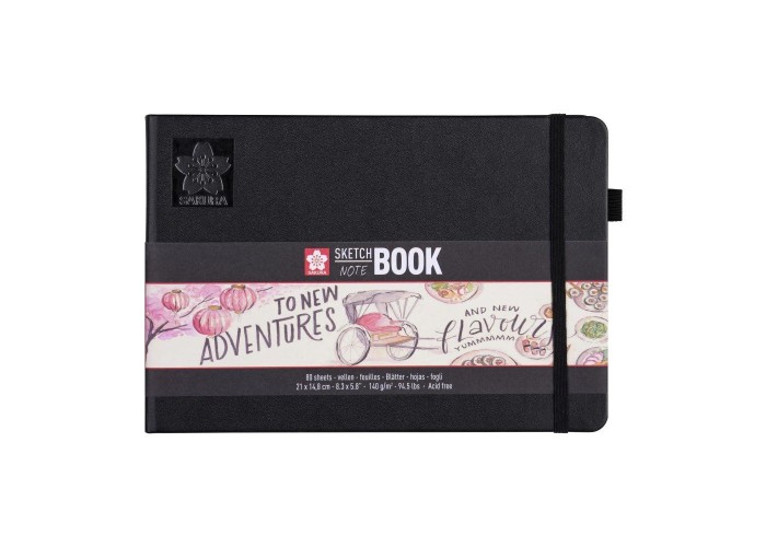 Sakura Sketch/note book μαύρο 80φυλ. 21x14.8εκ. με σαμουά χαρτί Sakura Sketch/note book μαύρο 80φυλ. 21x14.8εκ. με σαμουά χαρτί
