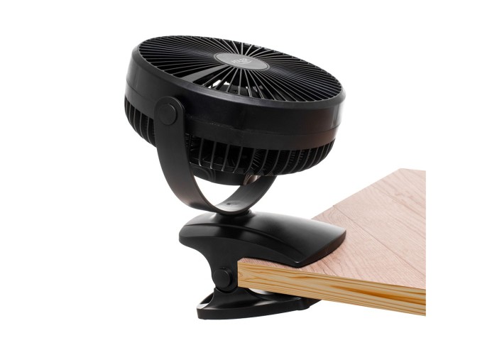 Επαναφορτιζόμενος ανεμιστήρας γραφείου Adler με κλιπ 15.5 εκ., περιστροφή 360°, αθόρυβος USB-C λευκός