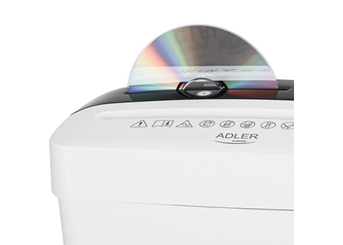 Καταστροφέας εγγράφων Adler 13lt λευκός