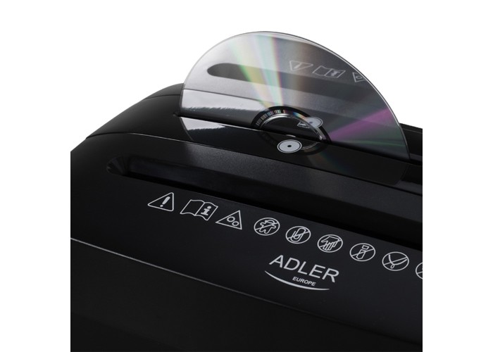 Καταστροφέας εγγράφων Adler 13lt μαύρος
