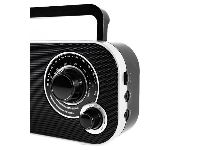 Φορητό ρετρό ραδιόφωνο ρεύματος / μπαταρίας Camry μαύρο