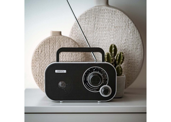 Φορητό ρετρό ραδιόφωνο ρεύματος / μπαταρίας Camry μαύρο