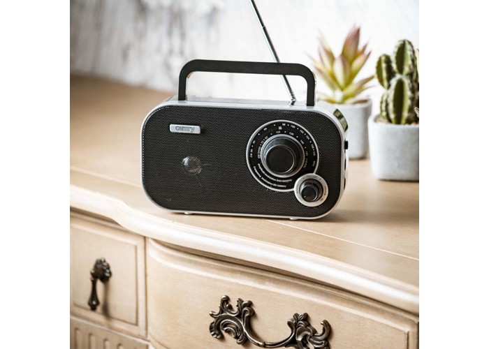 Φορητό ρετρό ραδιόφωνο ρεύματος / μπαταρίας Camry μαύρο