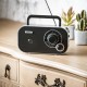Φορητό ρετρό ραδιόφωνο ρεύματος / μπαταρίας Camry μαύρο
