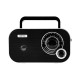 Φορητό ρετρό ραδιόφωνο ρεύματος / μπαταρίας Camry μαύρο