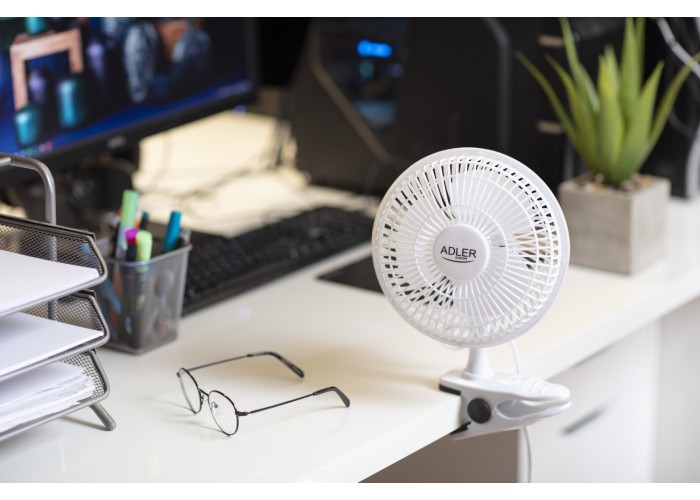 Ανεμιστήρας με κλιπ Adler 30W Φ15εκ. λευκός