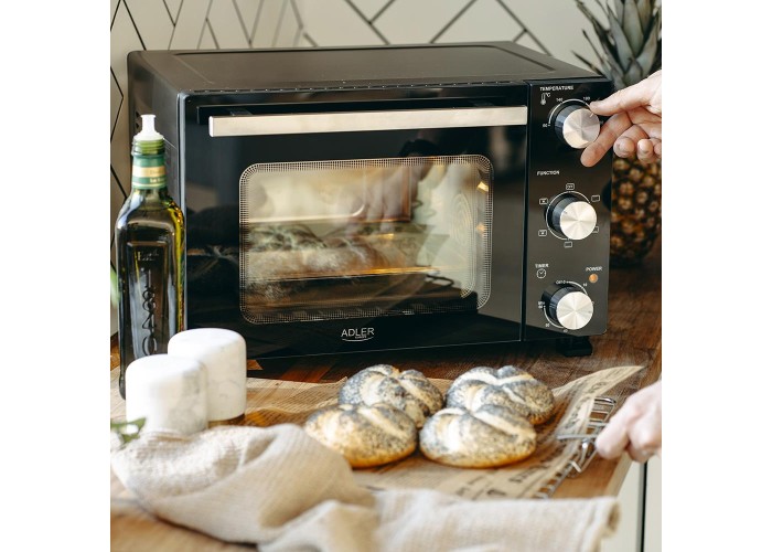 Ηλεκτρικό φουρνάκι Adler με αέρα 22lt 1300W μαύρο