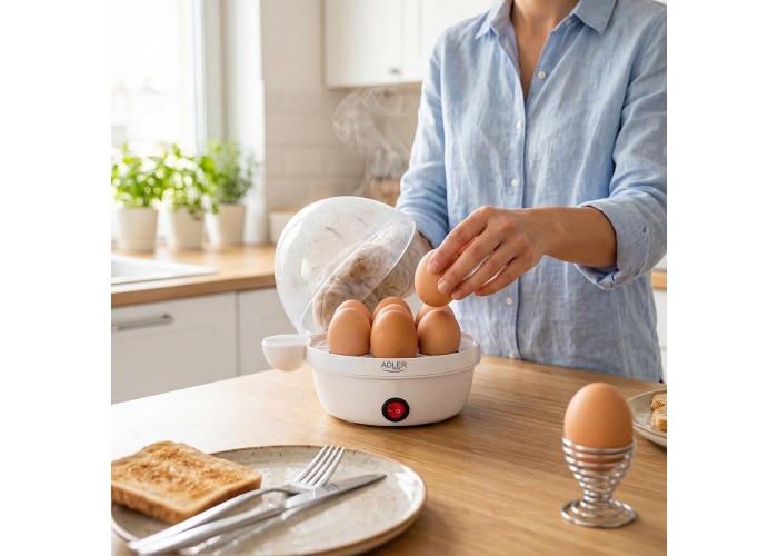Βραστήρας αυγών Adler πλαστικός 7 αυγών 360W Βραστήρας αυγών Adler πλαστικός 7 αυγών 360W