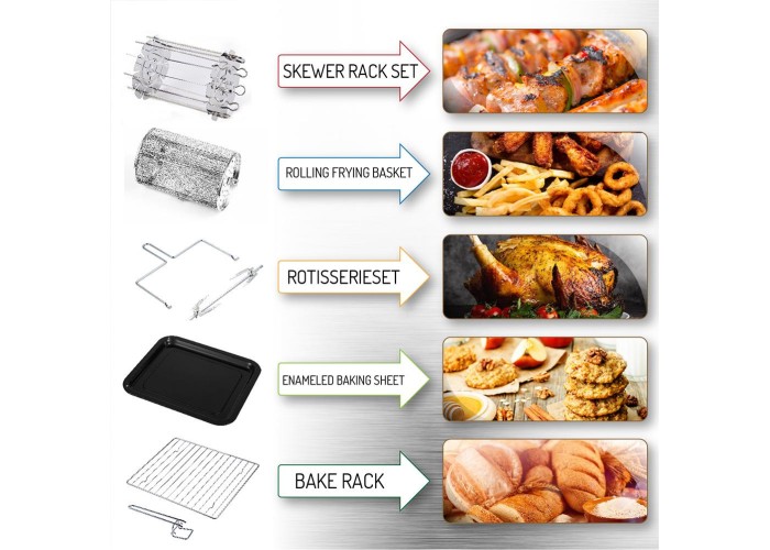 Φριτέζα αέρος Adler Air Fryer Oven 8 σε 1 με φούρνο 13Lt 1700W