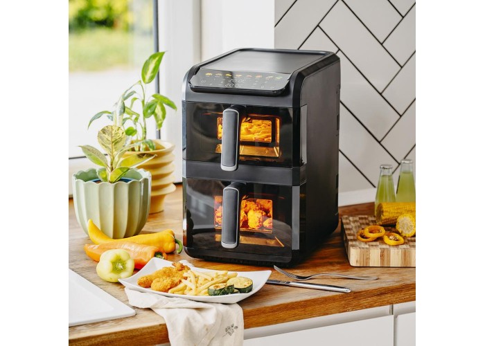 Φριτέζα αέρος Adler Air Fryer διπλή 10Lt (4+6Lt) 2700W