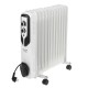 Καλοριφέρ λαδιού Adler 2500W με 11 φέτες, θερμοστάτη και ροδάκια λευκό