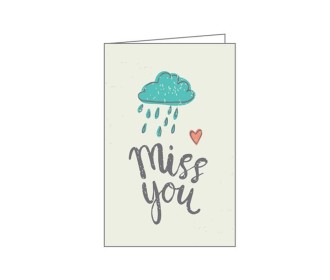 Ευχετήρια κάρτα μου λείπεις 12x17εκ. Ευχετήρια κάρτα μου λείπεις 12x17εκ.