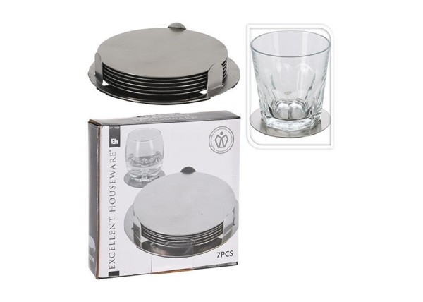 Σουβέρ μεταλλικά Ø8,5εκ. σετ 6 τχμ ασημί Σουβέρ μεταλλικά Ø8,5εκ. σετ 6 τχμ ασημί