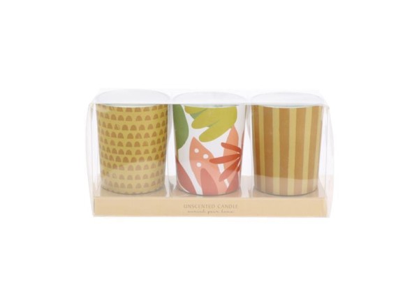 Κεριά αρωματικά σετ 3 τμχ Ø5xY6εκ. Yellow Κεριά αρωματικά σετ 3 τμχ Ø5xY6εκ. Yellow