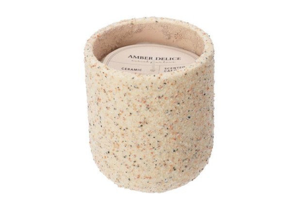 Κερί αρωματικό σε κεραμικό βαζάκι 200γρ. Ø9xY10,5εκ. κίτρινο/amber Κερί αρωματικό σε κεραμικό βαζάκι 200γρ. Ø9xY10,5εκ. κίτρινο/amber