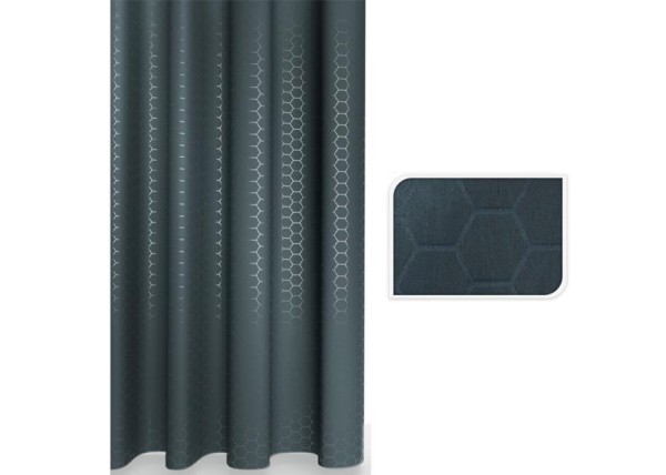 Κουρτίνα μπάνιου 92γρ. με 12 κρίκους πετρόλ  180x180εκ Κουρτίνα μπάνιου 92γρ. με 12 κρίκους πετρόλ  180x180εκ