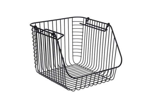 Καλάθι μεταλλικό μαύρο 29x27xY21εκ.