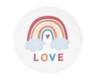 Χαλάκι παιδικό στρογγυλό για κορίτσια Ø100εκ. love