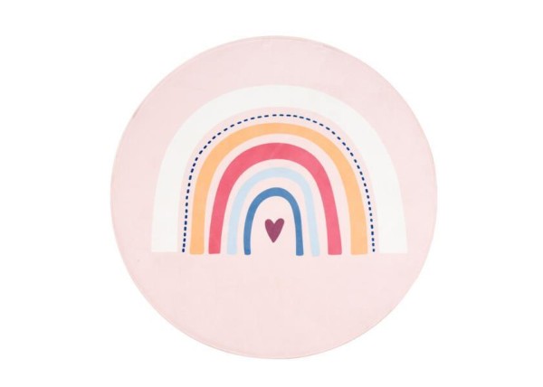 Χαλάκι παιδικό στρογγυλό για κορίτσια Ø100εκ. rainbow Χαλάκι παιδικό στρογγυλό για κορίτσια Ø100εκ. rainbow