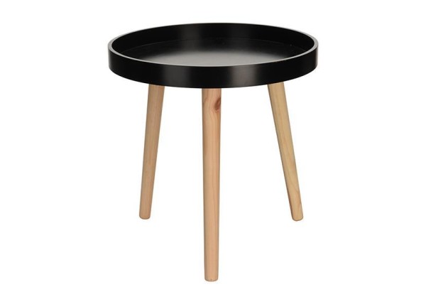 Τραπεζάκι βοηθητικό Nextdeco ξύλινο μαύρο Ø39xΥ40εκ. Τραπεζάκι βοηθητικό Nextdeco ξύλινο μαύρο Ø39xΥ40εκ.