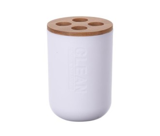 Θήκη για οδοντόβουρτσες πλαστική λευκή Ø7xΥ11εκ. Θήκη για οδοντόβουρτσες πλαστική λευκή Ø7xΥ11εκ.